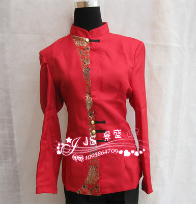 【新款中的靚款 酒店制服 酒店服裝 女服務員工作服熱銷長袖JS135】價格,廠家,圖片,制服、工作服,廣州市番禺區大石景盛酒店用品經營部-